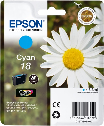 Cartuccia EPSON originale  18, C13T18024010, C13T18024012