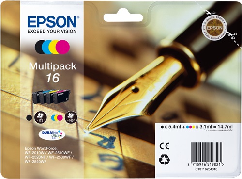 Cartuccia EPSON originale  16, C13T16264010, C13T16264012