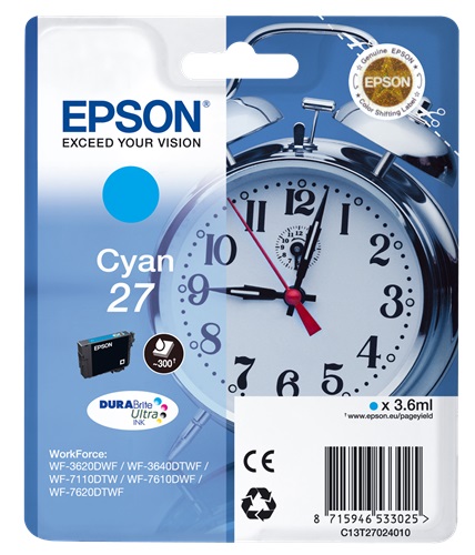 Cartuccia EPSON originale  27, C13T27024010, C13T27024012