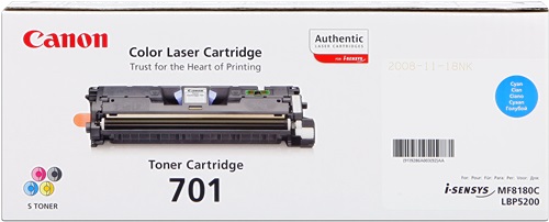 Toner Laser Originale CANON  701C, 9286A003