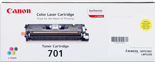 Toner Laser Originale CANON  701Y, 9284A003