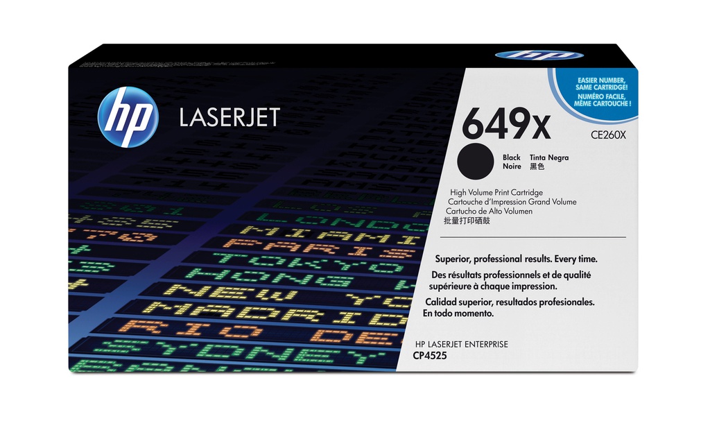 Toner Laser Originale HP  649X, CE260X