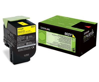 Toner Laser Originale LEXMARK  802Y, 80C20Y0