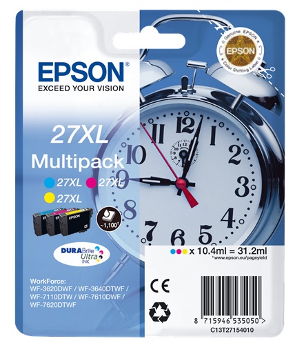 [IO-4603083] Cartuccia EPSON originale  27XL, C13T27154010, C13T27154012