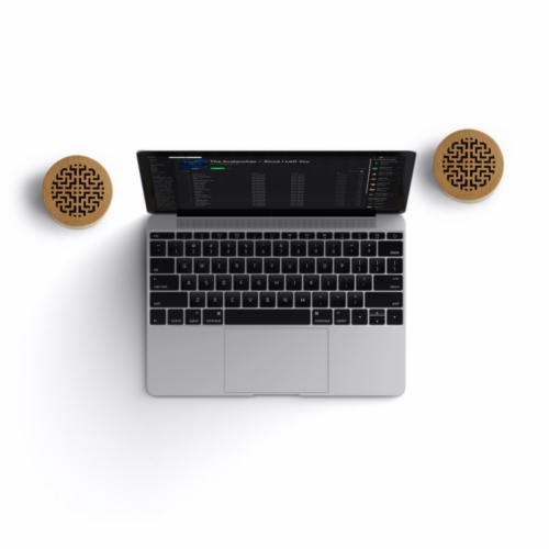 [BWE1759] WOOD DOUBLE - coppia mini bluetooth 